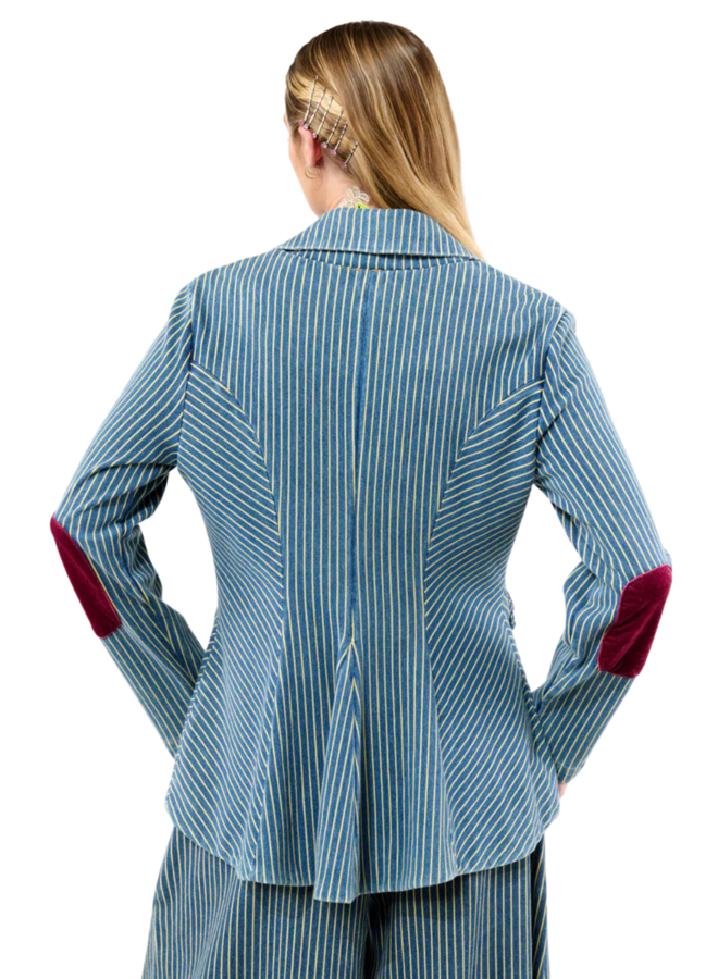 Aratta Alaia Stripe Denim Blazer