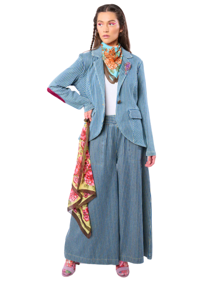 Aratta Alaia Stripe Denim Blazer