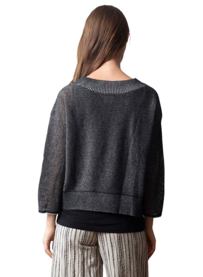 Olivia Spring Sweater Topper in Black