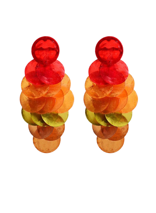 Cadiz Statement Earrings In Multi-Color