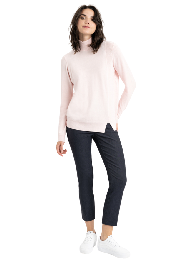 Renuar Cigarette Ankle Pant In Heather Indigo