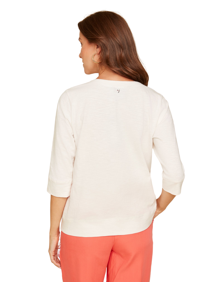 Renuar 3/4 Sleeve Tee in Black