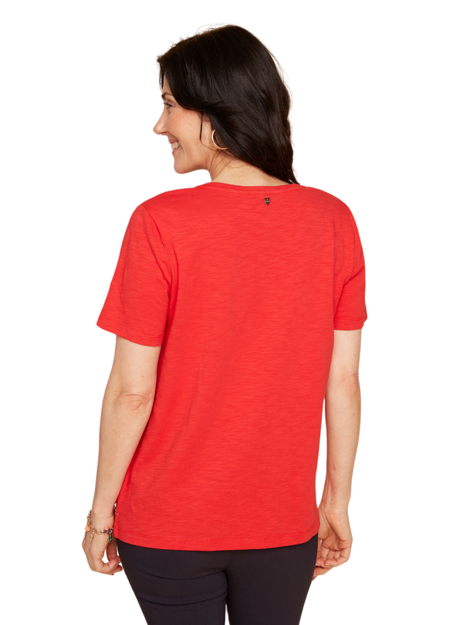 Renuar Button Sleeve Tee in More Colors