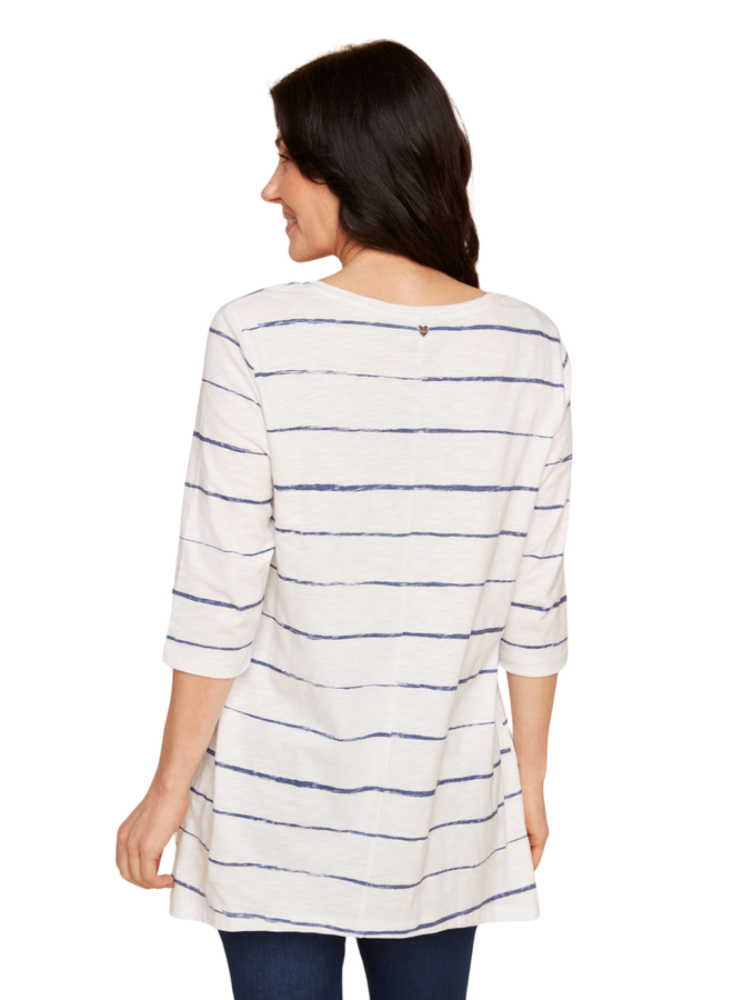 Renuar Knit Top In Blue Jean