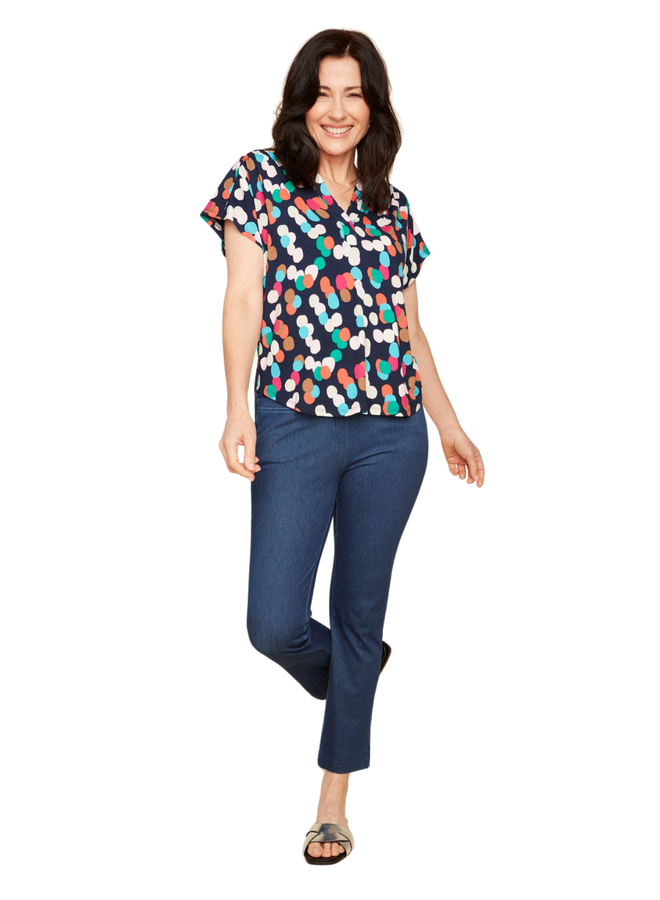 Renuar Dot Top In Midnight