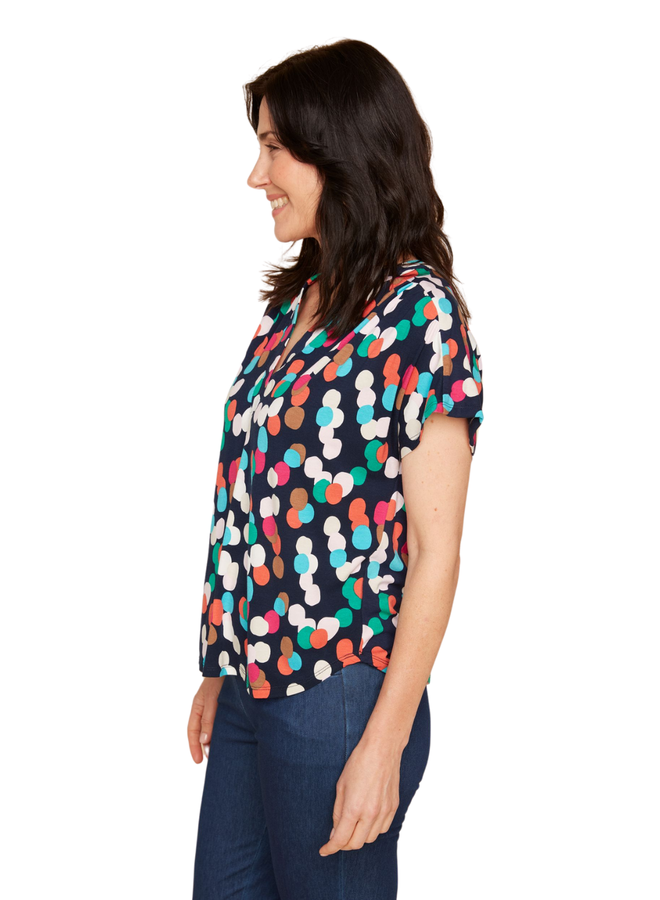 Renuar Dot Top In Midnight