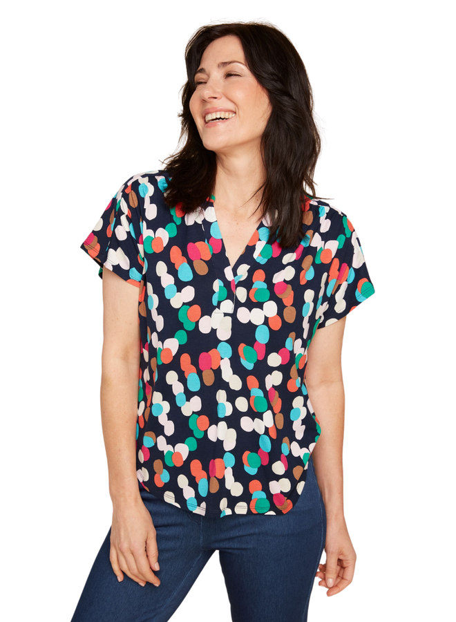 Renuar Dot Top In Midnight