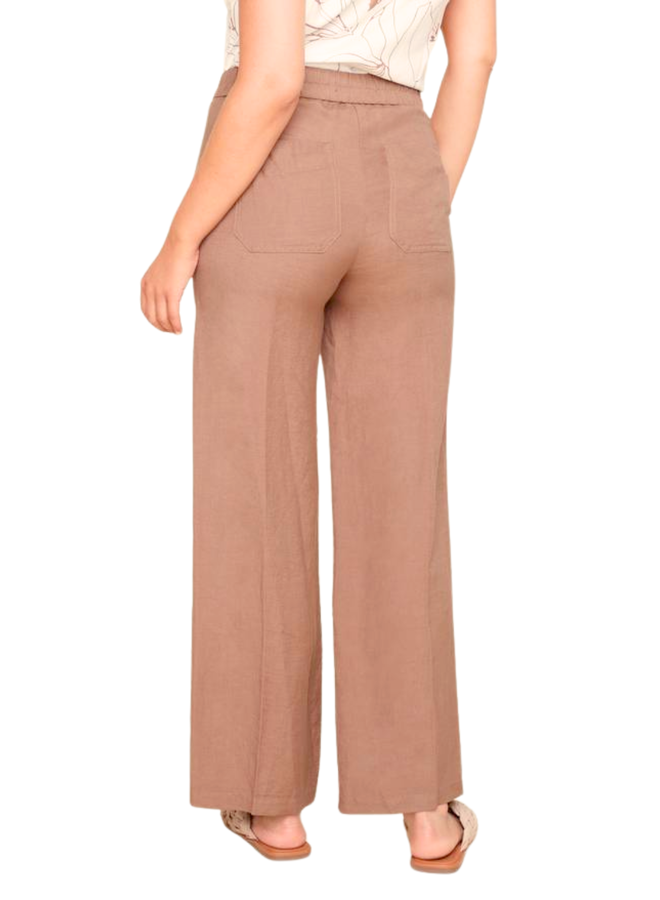 Renuar Wide Leg Linen Pants