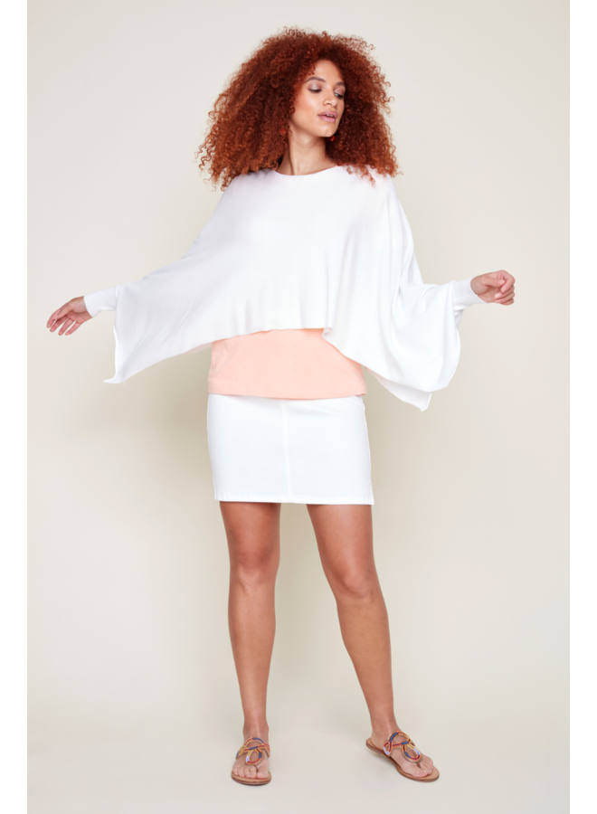 Renuar Tencel Lux Skirt In Cream