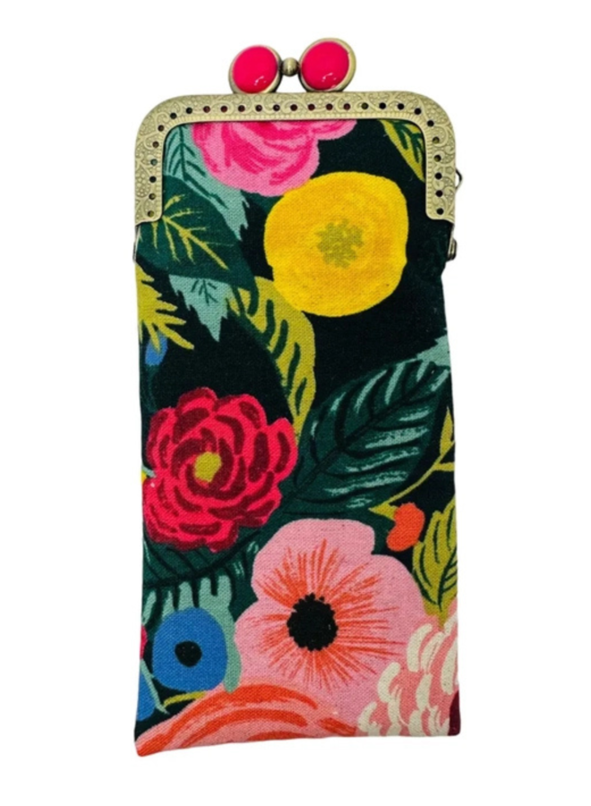 Joliet Rose Navy Eyeglass Case