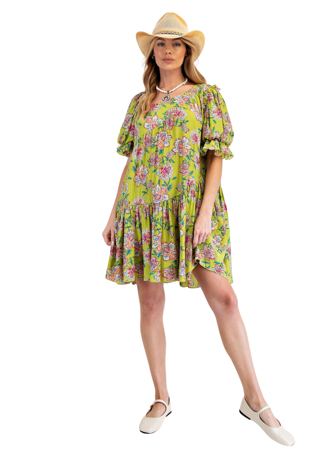 Lime Blossom Bubble Dress