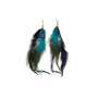 Turquoise Dangle Feather Earrings