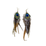 Peacock Dangle Feather Earrings