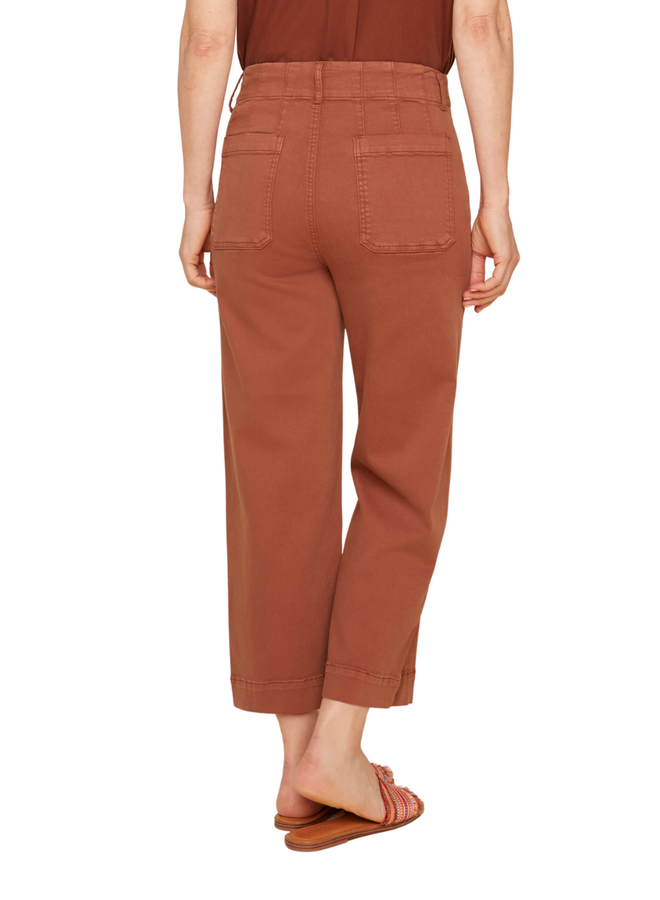 Renuar Crop Wide Leg Pant in Coco