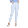 Renuar Seersucker Pinstripe Ankle Pant in Chambray