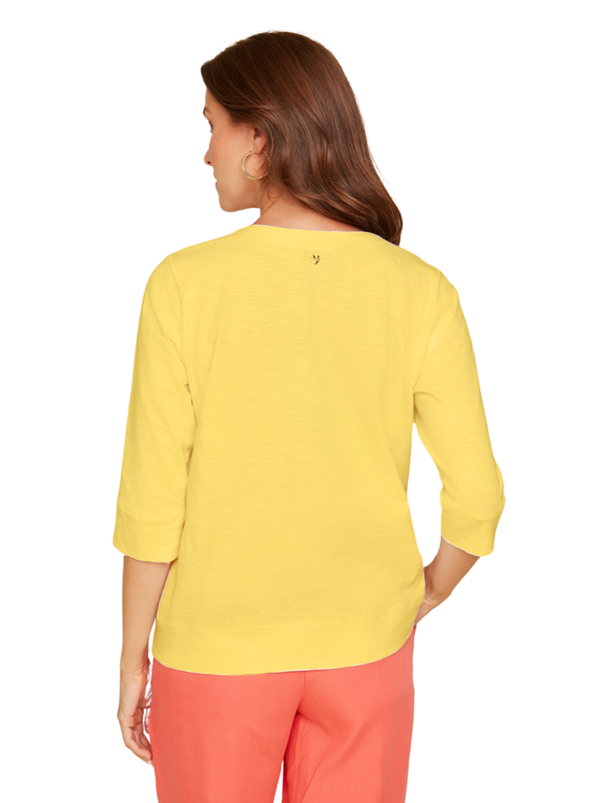 Renuar 3/4 Sleeve Tee in Daffodil