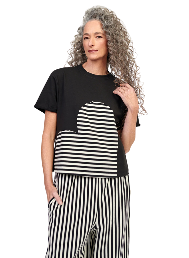 Alembika Gigi Relaxed Heart Tee in Stripes