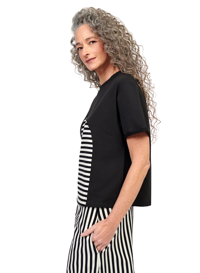 Alembika Gigi Relaxed Heart Tee in Stripes