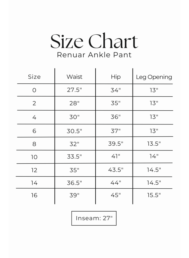 Renuar Cigarette Ankle Pant In Lagoon