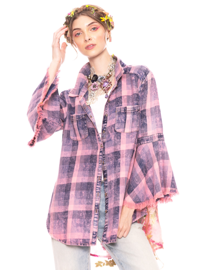 Aratta Lilac Obsession Shirt In Lavendar Wash