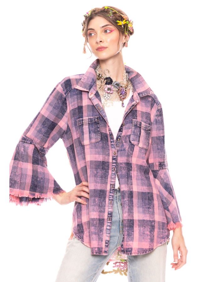 Aratta Lilac Obsession Shirt In Lavendar Wash