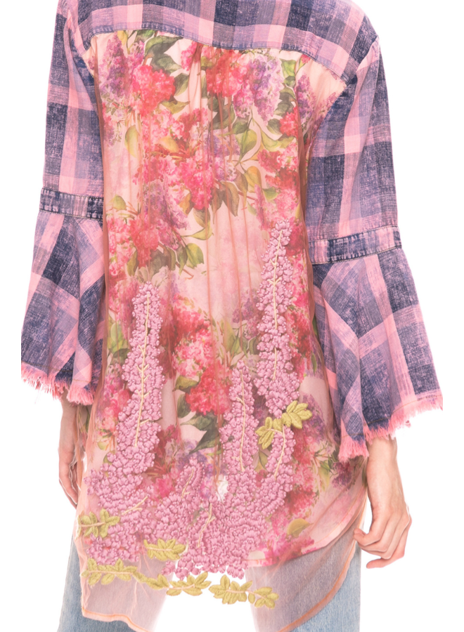 Aratta Lilac Obsession Shirt In Lavendar Wash