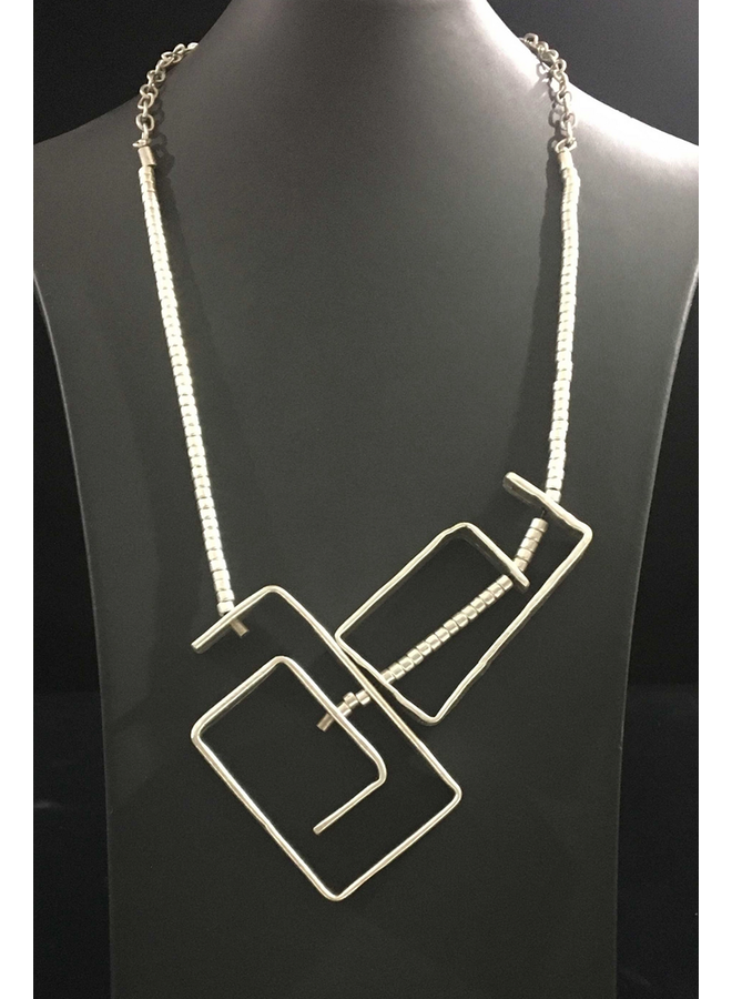 Rectangle Art Necklace