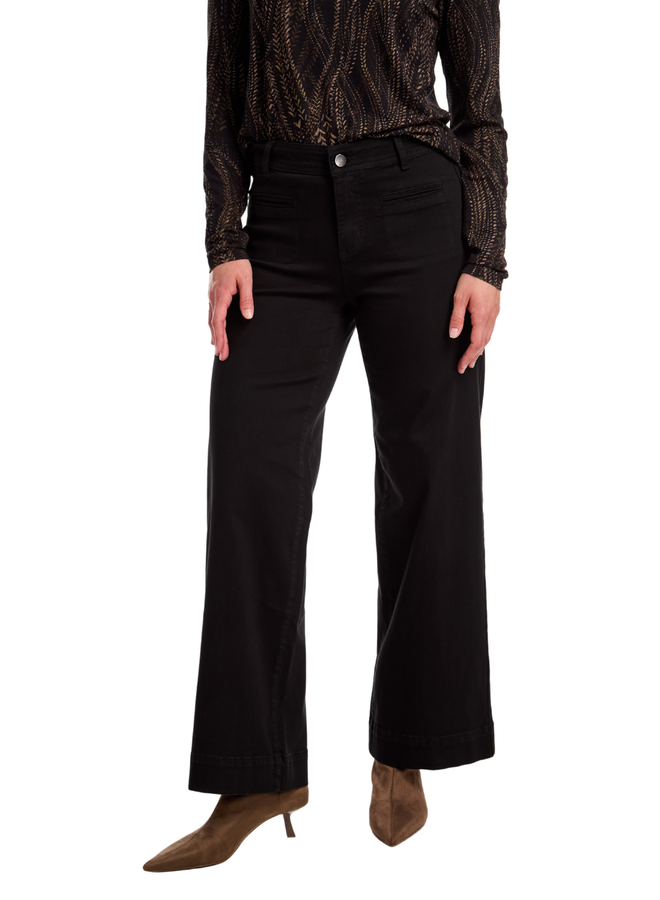French Dressing Olivia Wide Leg Jean In Black