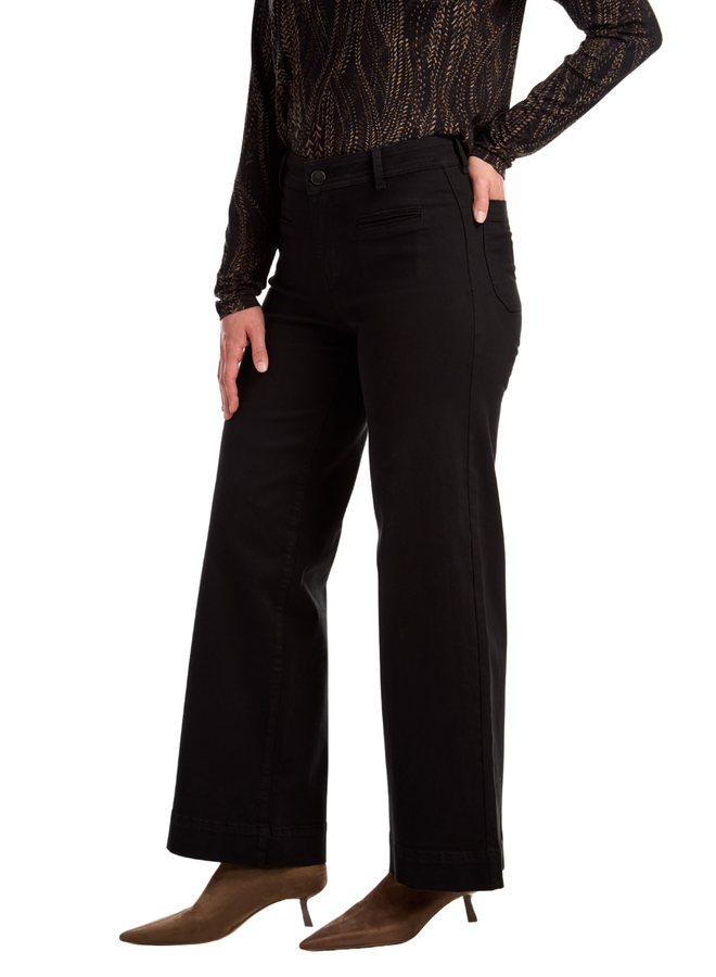 French Dressing Olivia Wide Leg Jean In Black