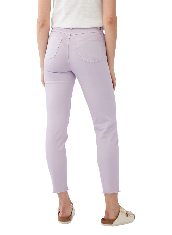 French Dressing Olivia Fringed Slim Ankle Jean in Wild Pansy