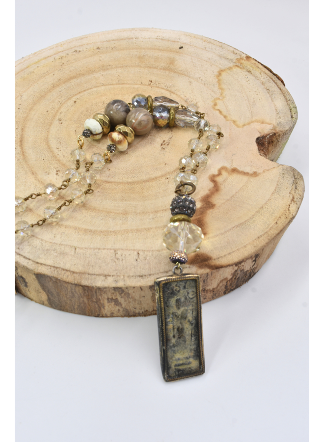 Rectangular Balinese Buddha Necklace