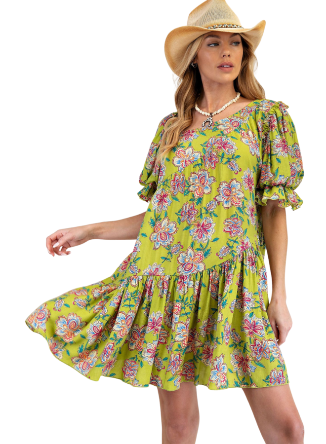 Lime Blossom Bubble Dress