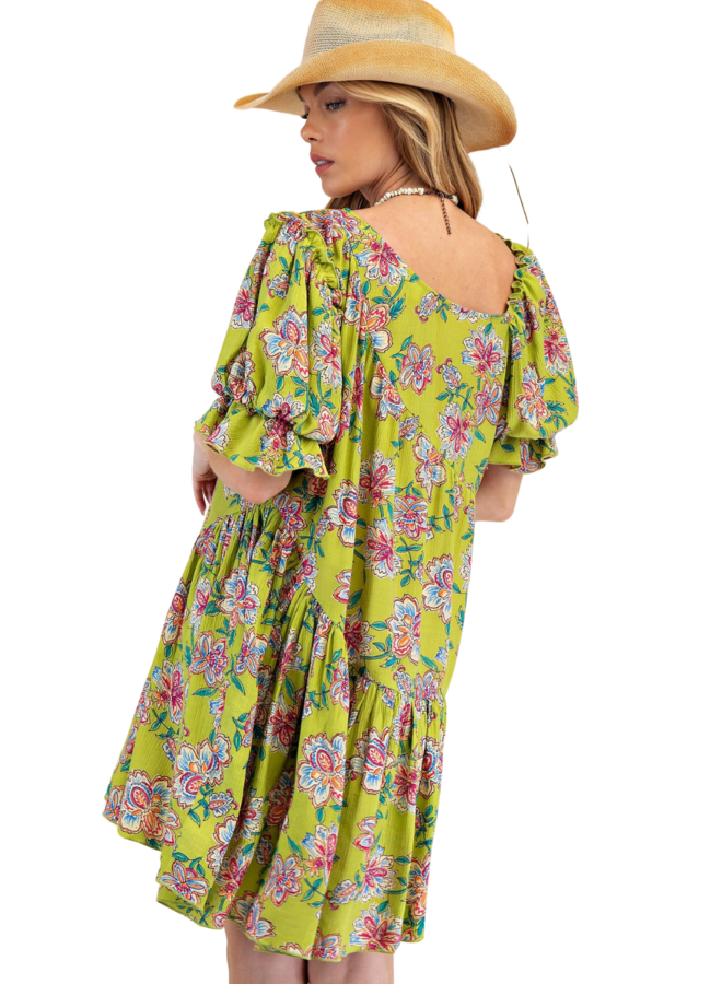 Lime Blossom Bubble Dress