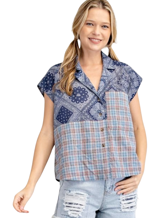 Mixed Bandana Top