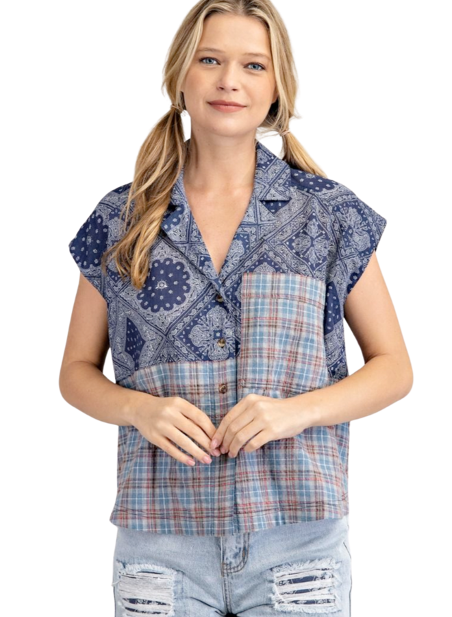 Mixed Bandana Top
