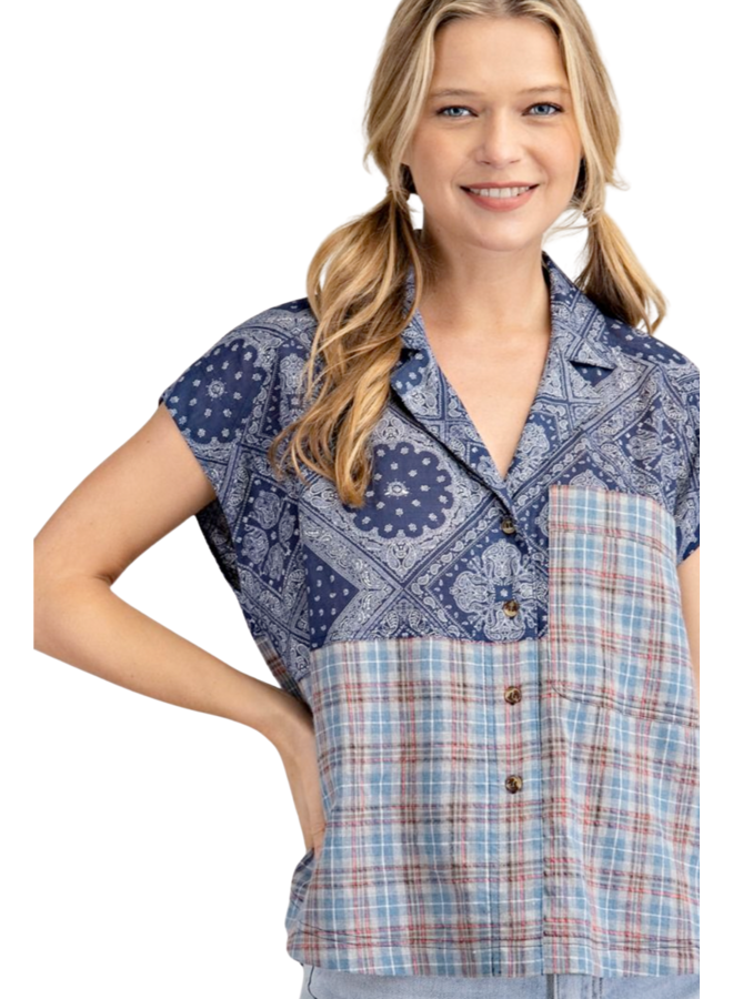 Mixed Bandana Top