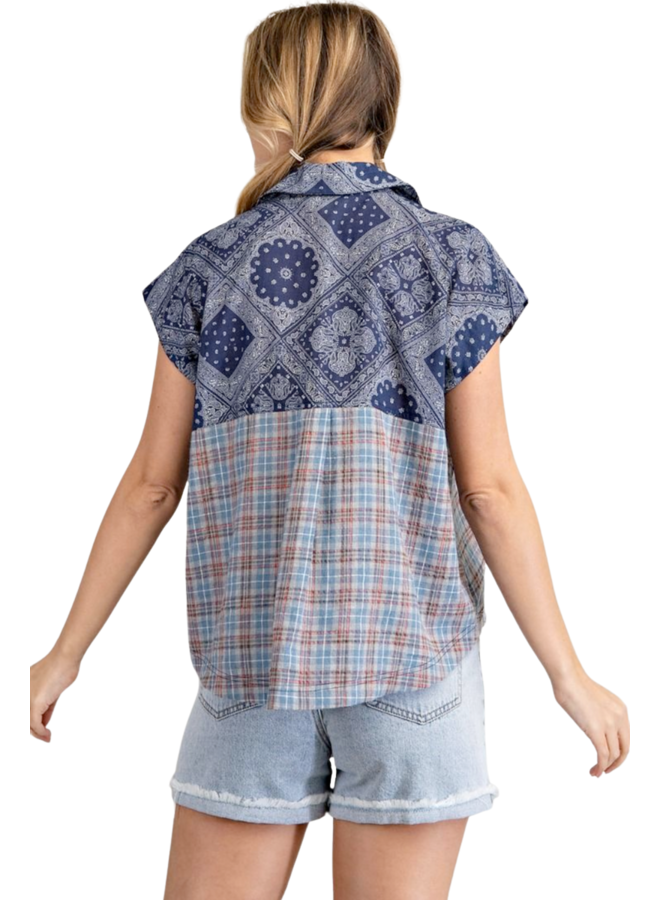 Mixed Bandana Top