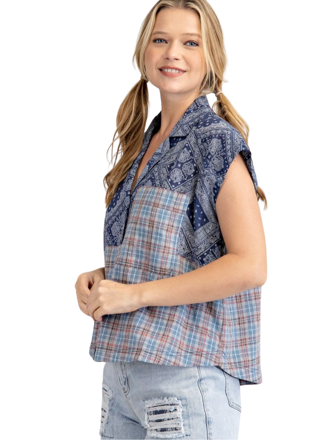 Mixed Bandana Top