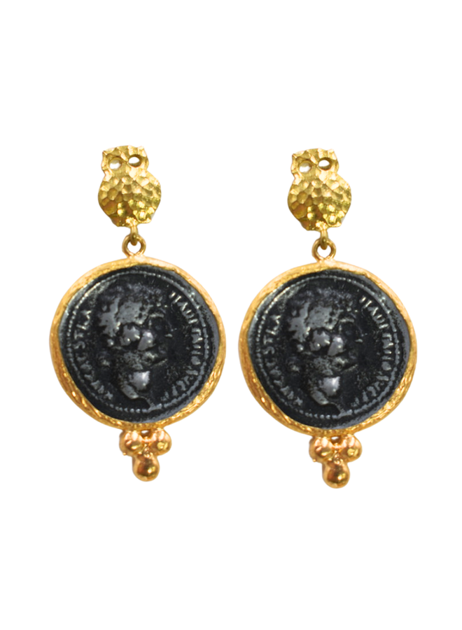 Turkish Coin Earrings With Owl