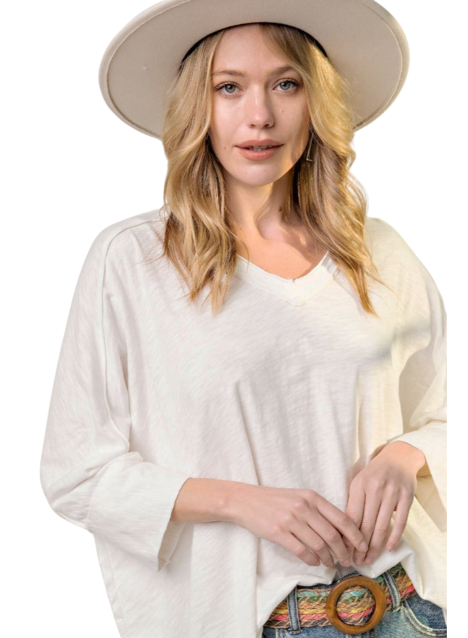 Oversized Topper/Tee In White