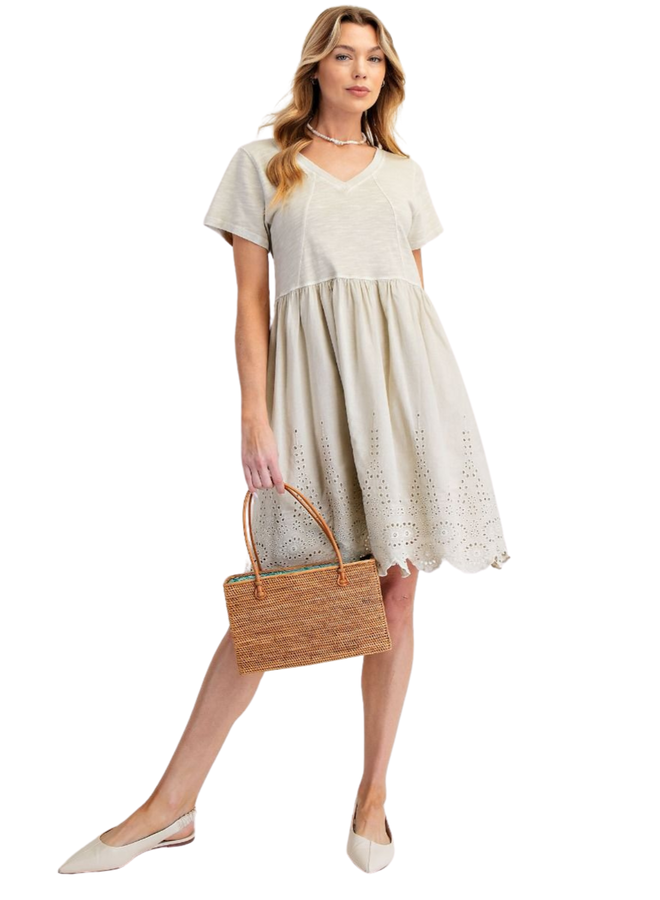 Eyelet Dress In Ecru
