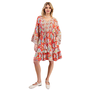 Coral Floral Dress