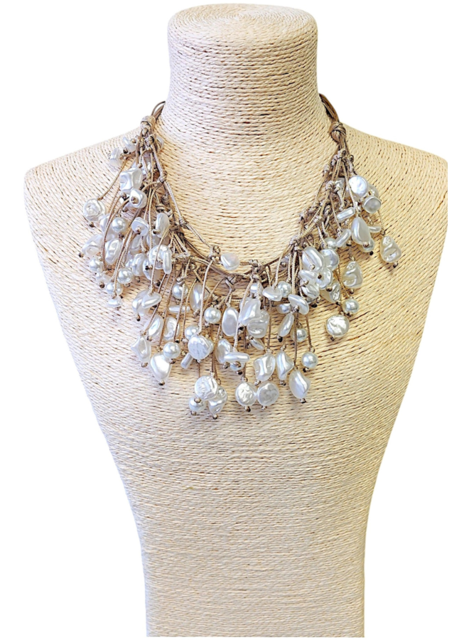 White Pearl With Neutral Fringe
