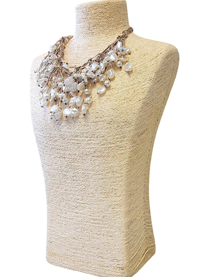 White Pearl With Neutral Fringe