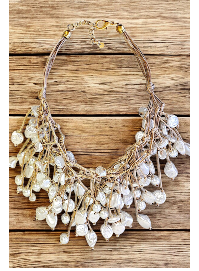 White Pearl With Neutral Fringe