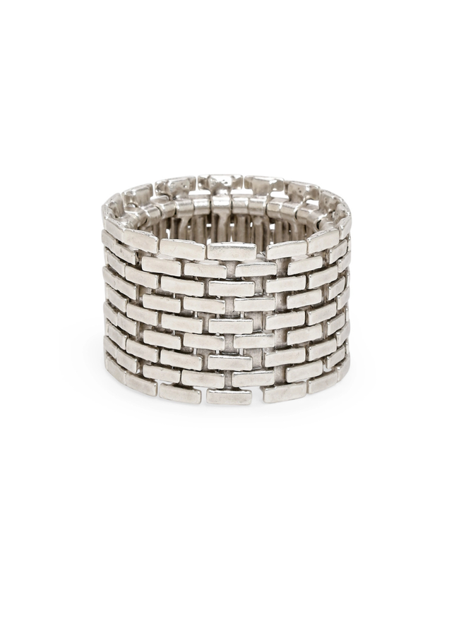 Pewter Fence Stretch Bracelet