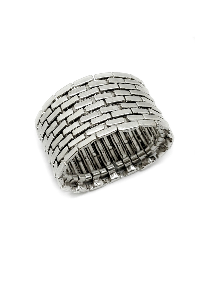 Pewter Fence Stretch Bracelet