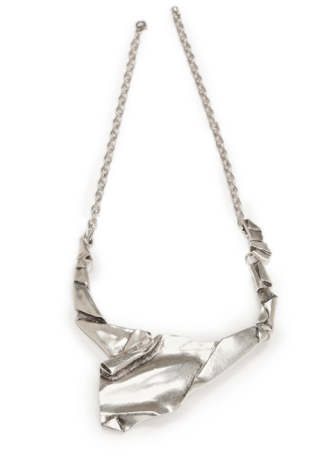 Pewter Fold Necklace