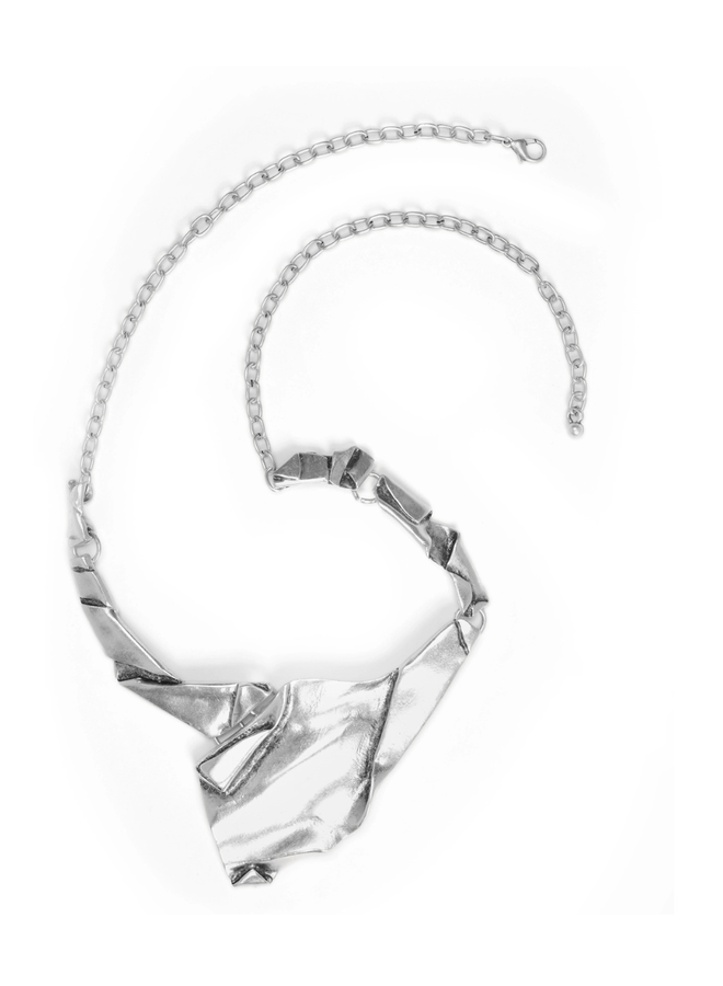 Pewter Fold Necklace