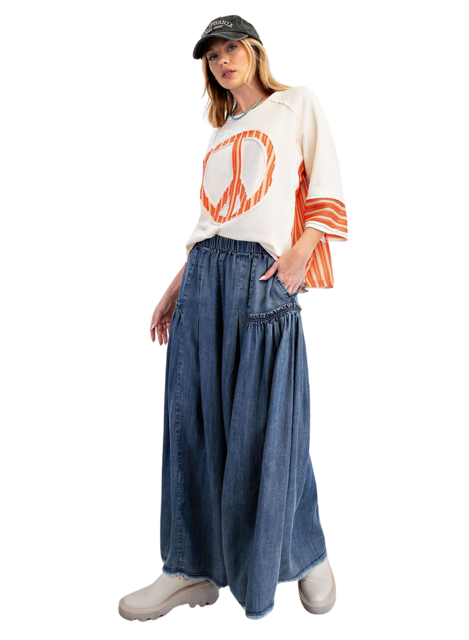 Peace Patch Crocheted Pullover